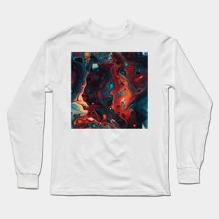 Space Expansion Fluid Art Long Sleeve T-Shirt